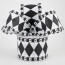 2.5" Harlequin Fun Diamond Ribbon: Black & White (10 Yards)