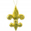 4" Gold Leaf Fleur de Lis Ornament