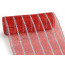 10" Poly Deco Mesh: Deluxe Red/Silver Stripe