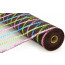 21" Poly Mesh Roll: Chocolate w/ Lime, Pink, Turq. Stripes