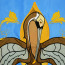 Pelican Fleur De Lis Large Flag