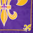 Purple & Gold Fleur De Lis Garden Flag