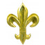 16" Gold Leaf Fleur De Lis Decoration