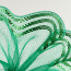 10" Border Stripe Metallic Mesh: Emerald