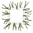 15-24" Square Pencil Work Wreath Form: Green