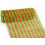10" Poly Deco Mesh: Deluxe Wide Foil Red/Lime/Gold Stripe