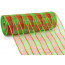 10" Poly Deco Mesh: Metallic Wide Foil Red/Lime Plaid