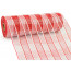 10" Poly Deco Mesh: Metallic Wide Foil Red/White Plaid