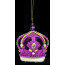 4" Purple Crown Ornament