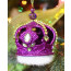 4" Purple Crown Ornament