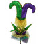 Mardi Gras Jester Face on a Stick: 12"