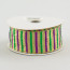1.5" Metallic Purple, Green, Gold Stripe Ribbon (10 Yards)