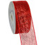 2.5" Poly Deco Mesh Ribbon: Metallic Red