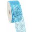 2.5" Poly Deco Mesh Ribbon: Metallic Turquoise