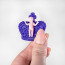 Food Safe Mardi Gras Beads & Baby on Crown Cake Toppers (4 Pcs)