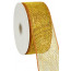 2.5" Poly Deco Mesh Ribbon: Metallic Gold/Brown