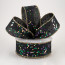 1.5" Sprinkled Hexagon Glitter Ribbon: Black, Purple, Emerald, Gold (10 Yards)