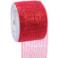 4" Poly Deco Mesh Ribbon: Metallic Red