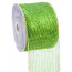 4" Poly Deco Mesh Ribbon: Metallic Moss/Lime