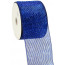 4" Poly Deco Mesh Ribbon: Metallic Navy/Royal
