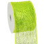 4" Poly Deco Mesh Ribbon: Metallic Apple Green/Lime
