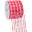 4" Poly Deco Mesh Ribbon: Metallic Red/Pink Plaid (25 Yds)