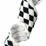 30" Spiral Fabric Spray: Black & White Harlequin
