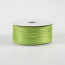 1.5" Vertical Metallic Stripe Ribbon: Lime Green (10 Yards)