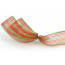 2.5" Poly Deco Mesh Ribbon: Metallic Red/Lime Stripe