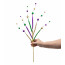 25" Glitter Tubing Ball Spray: Purple, Green, Gold