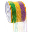 4" Poly Deco Mesh Ribbon: Mardi Gras Bold Stripe