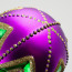 100MM Diamond Pattern Ball Ornament: Purple, Green, Gold