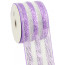 4" Poly Deco Mesh Ribbon: Metallic Lavender/White Stripe