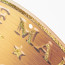 12" Metal Sign: Mardi Gras Crown Gold Coin