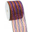 4" Poly Deco Mesh Ribbon: Deluxe Wide Foil Orange/Black/Purple
