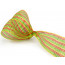 4" Poly Deco Mesh Ribbon: Deluxe Wide Foil Red/Lime/Gold Stripe