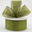 2.5" Woven Lines Ribbon: Moss Green (50 Yards)