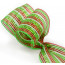 4" Poly Deco Mesh Ribbon: Deluxe Wide Foil Red/Lime/White Stripe