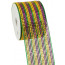 4" Poly Deco Mesh Ribbon: Deluxe Wide Foil PGG Stripe