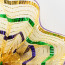 10" XL Wide Foil Stripe Mesh: Mardi Gras