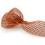 4" Poly Deco Mesh Ribbon: Deluxe Wide Foil Orange/Black Stripe
