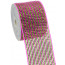 4" Poly Deco Mesh Ribbon: Deluxe Wide Foil Pink/Lime Stripe