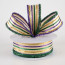 1.5" Woven Stripe Tinsel Edge Ribbon: Mardi Gras (10 Yards)