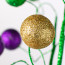 24" Glitter Ball Spray: Mardi Gras
