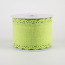 2.5" Scalloped Edge Ribbon: Lime Green (10 Yards)