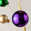 16" Mardi Gras Ornament Ball Spray: PGG