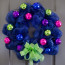 70MM Metallic Ball Ornament On Wire: Lime Green (12) 