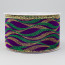 2.5" Velvet Waves Ribbon: Purple, Green & Gold (10 Yards)