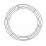 14" Metal 4 Ring Wreath Form: Black