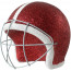 Football Helmet Ornament: Crimson Red (4")
